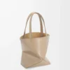 Mini Puzzle Fold tote in shiny calfskin