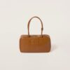 Beau Leather Handbag Cognac color