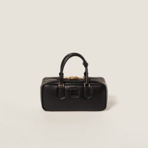 Arcadie Leather  Large Handbag Black Color