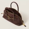 Aventure Nappa Large Leather Handbag Shrubby Oak Color
