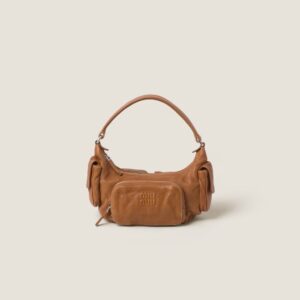 Pocket Nappa Leather Pouch caramel color