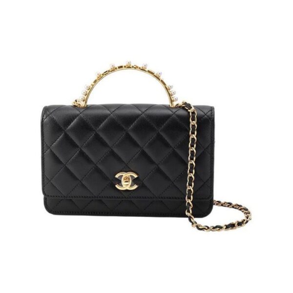 CHANEL WALLET ON CHAIN WITH TOP HANDLE
