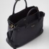 Prada Buckle Medium Leather Double-Belted Handbag