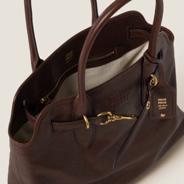 Aventure Nappa Leather Handbag Shrubland Color