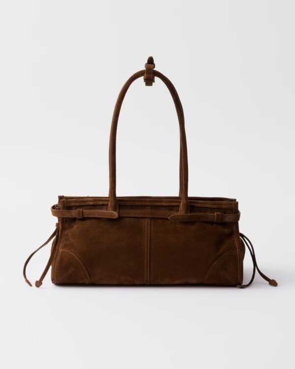 Prada Bonnie Medium Suede Leather Handbag