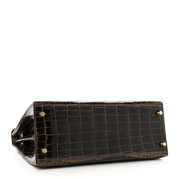 Shiny Niloticus Crocodile Kelly Sellier 28 Gris Elephant