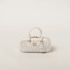 Arcadie Matelassé Large Soft Lamb Leather Handbag White