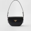 Prada Arqué flip leather shoulder bag