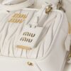 Arcadie Matelassé Soft Lamb Leather Handbag White