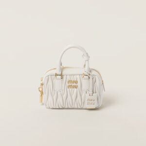 Arcadie Matelassé Soft Lamb Leather Handbag White