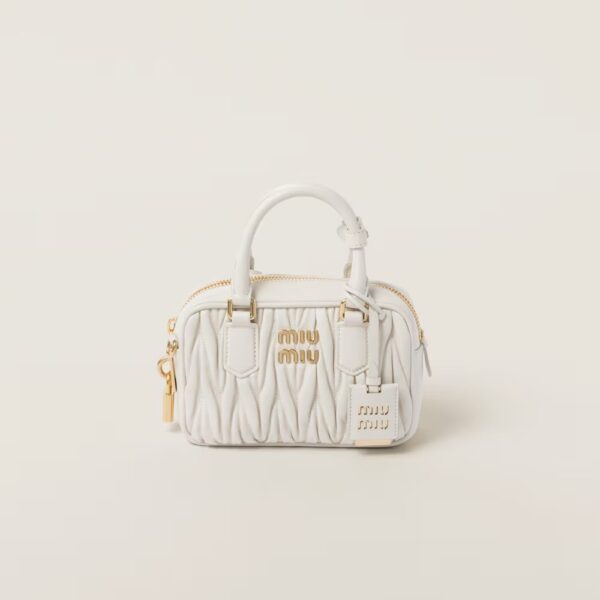 Arcadie Matelassé Soft Lamb Leather Handbag White