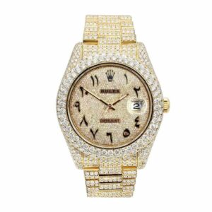 rolex-datejust-yellow-gold-arabic-dial-iced-out-116300-replica-1.jpg Rolex Arabic Dial Iced Out 116300 Replica