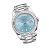 Rolex Day-Date Platinum 228396TBR Ice Blue Baguette Index Replica