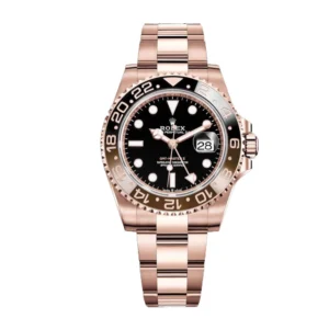 Rolex GMT-Master II 126715CHNR-0001 Rose Gold Automatic Black Dial Oyster Replica