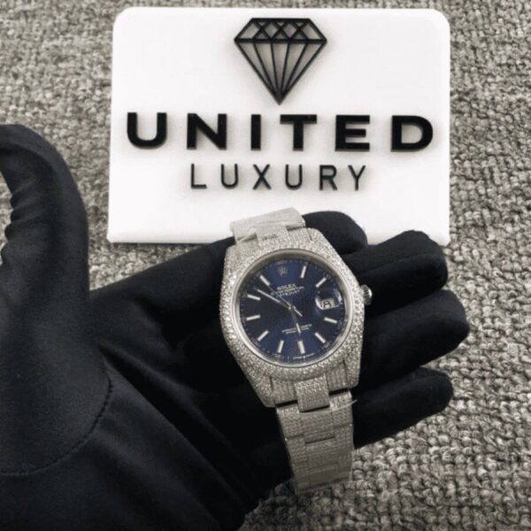 rolex-iced-out-replica-2.jpg Rolex Datejust White Gold Blue Dial Iced Out 126300 Replica