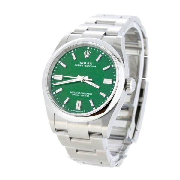 Rolex Oyster Perpetual Green Dial 126000-0005 Replica