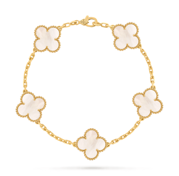 Van Cleef & Arpels Vintage Alhambra bracelet, 5 four-leaf lucky pattern Replica