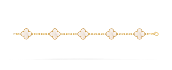 Van Cleef & Arpels Vintage Alhambra bracelet, 5 four-leaf lucky pattern Replica