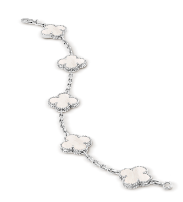 Van Cleef & Arpels Vintage Alhambra bracelet, 5 four-leaf lucky pattern Replica