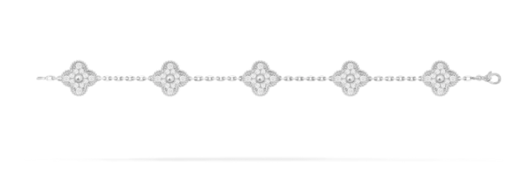 Van Cleef & Arpels Vintage Alhambra bracelet, 5 four-leaf lucky pattern Replica
