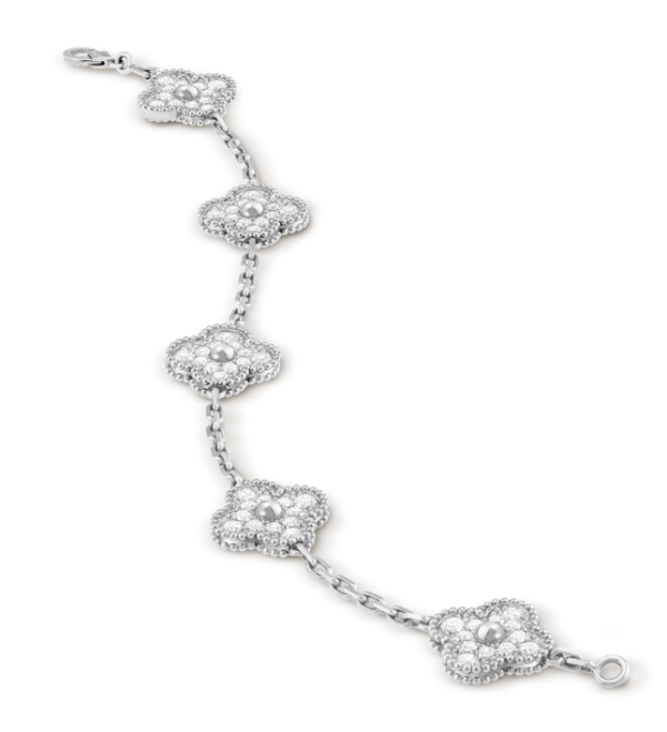 Van Cleef & Arpels Vintage Alhambra bracelet, 5 four-leaf lucky pattern Replica