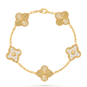 ScreenShot_2026-01-31_171338_802 Van Cleef & Arpels Vintage Alhambra bracelet, 5 four-leaf lucky pattern Replica