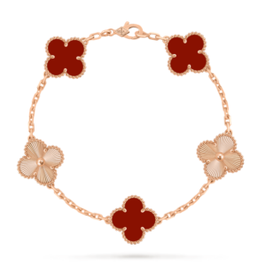 ScreenShot_2026-01-31_171655_331 Van Cleef & Arpels Vintage Alhambra bracelet, 5 four-leaf lucky pattern Replica