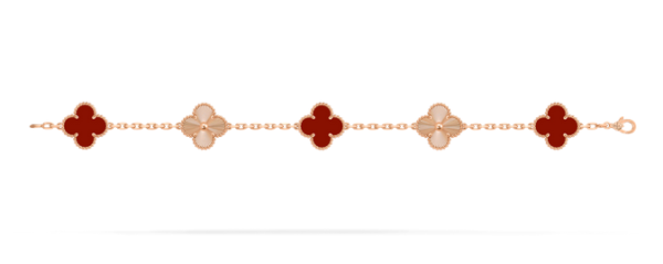 Van Cleef & Arpels Vintage Alhambra bracelet, 5 four-leaf lucky pattern Replica
