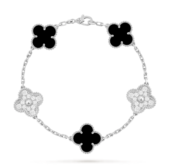 Van Cleef & Arpels Vintage Alhambra bracelet, 5 four-leaf lucky pattern Replica