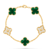 Van Cleef & Arpels Vintage Alhambra bracelet, 5 four-leaf lucky pattern Replica