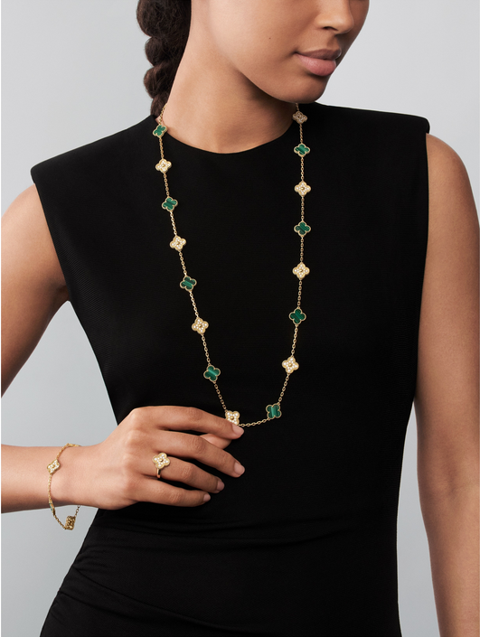 Van Cleef & Arpels Vintage Alhambra bracelet, 5 four-leaf lucky pattern Replica