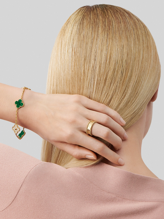 Van Cleef & Arpels Vintage Alhambra bracelet, 5 four-leaf lucky pattern Replica