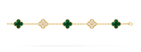 Van Cleef & Arpels Vintage Alhambra bracelet, 5 four-leaf lucky pattern Replica