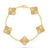 Van Cleef & Arpels Vintage Alhambra bracelet, 5 four-leaf lucky pattern Replica