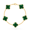 Van Cleef & Arpels Vintage Alhambra bracelet, 5 four-leaf lucky pattern Replica