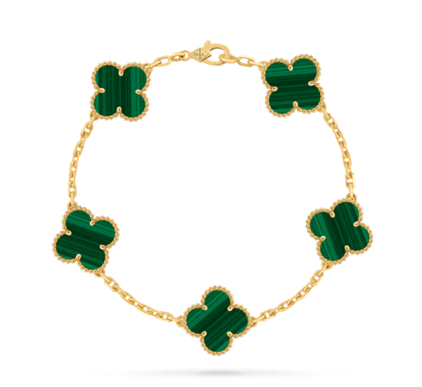 Van Cleef & Arpels Vintage Alhambra bracelet, 5 four-leaf lucky pattern Replica