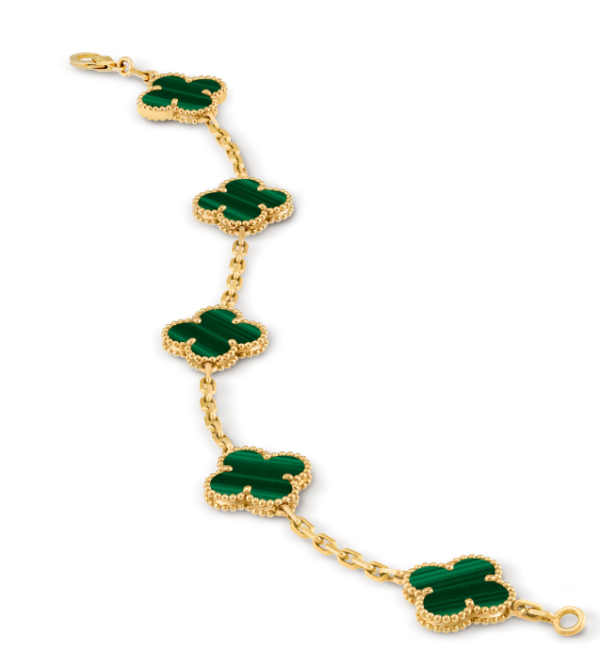 Van Cleef & Arpels Vintage Alhambra bracelet, 5 four-leaf lucky pattern Replica