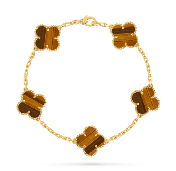 Van Cleef & Arpels Vintage Alhambra bracelet, 5 four-leaf lucky pattern Replica