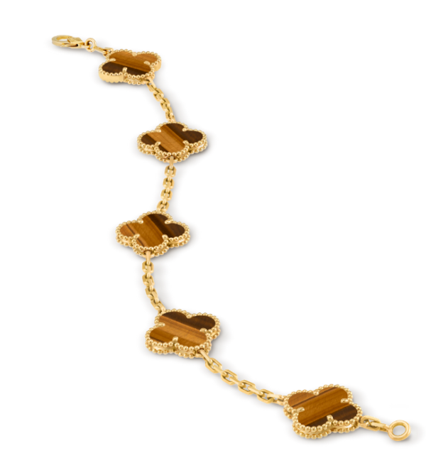 Van Cleef & Arpels Vintage Alhambra bracelet, 5 four-leaf lucky pattern Replica