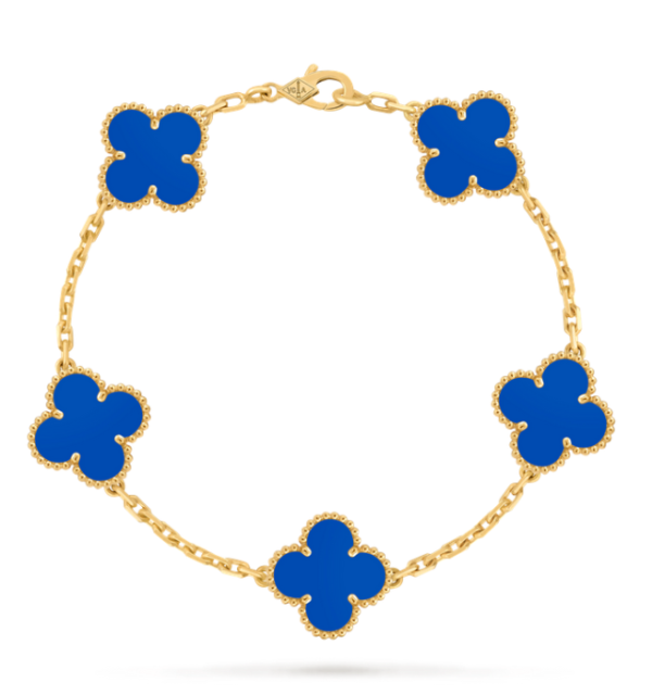 Van Cleef & Arpels Vintage Alhambra bracelet, 5 four-leaf lucky pattern Replica
