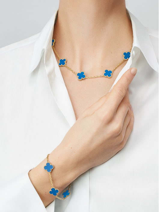 Van Cleef & Arpels Vintage Alhambra bracelet, 5 four-leaf lucky pattern Replica