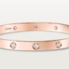 Cartier Love Collection Large Size Bracelet Set with 10 Diamonds – Replica