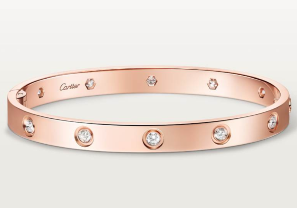 Cartier Love Collection Large Size Bracelet Set with 10 Diamonds – Replica