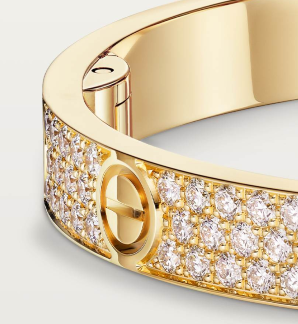 Cartier Love Collection Large Size Bracelet Fully Paved with Diamonds – Replica