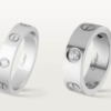 Cartier LOVE Ring, Large Model Set with 3 diamonds Replica
