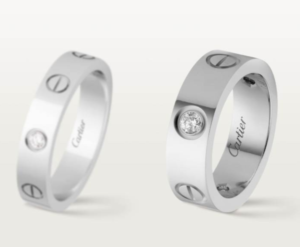 Cartier LOVE Ring, Large Model Set with 3 diamonds Replica