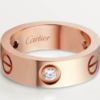 Cartier LOVE Ring, Large Model Set with 3 diamonds Replica