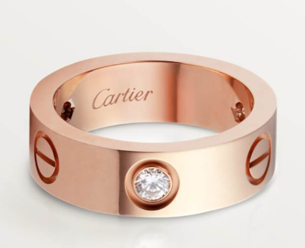 Cartier LOVE Ring, Large Model Set with 3 diamonds Replica