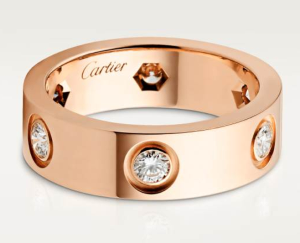 Cartier LOVE Ring, Large Model Set with 6 diamonds Replica