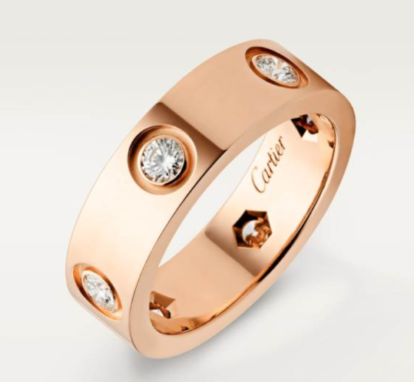 Cartier LOVE Ring, Large Model Set with 6 diamonds Replica